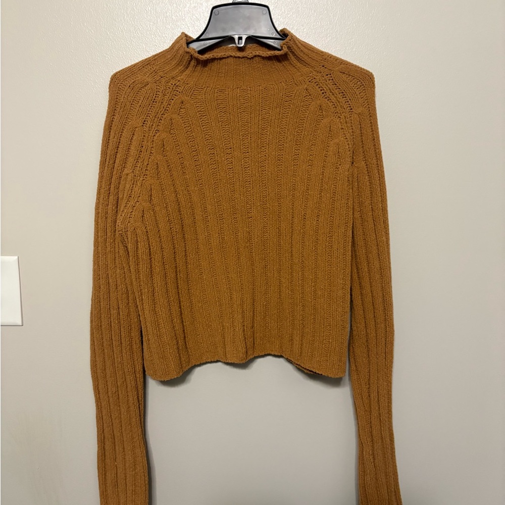 American Eagle Outfitters Tan Cowl Neck Sweater